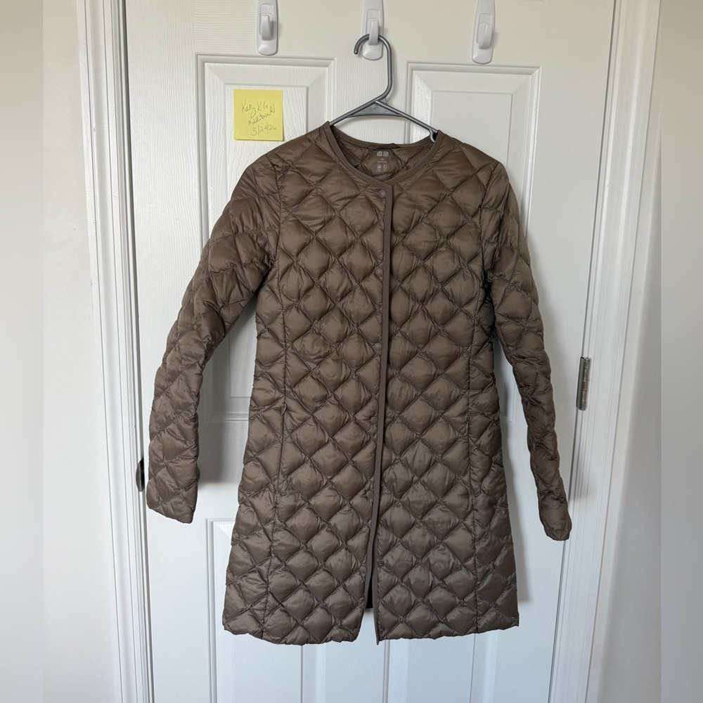 Uniqlo Quilted Lightweight Long Puffer Coat